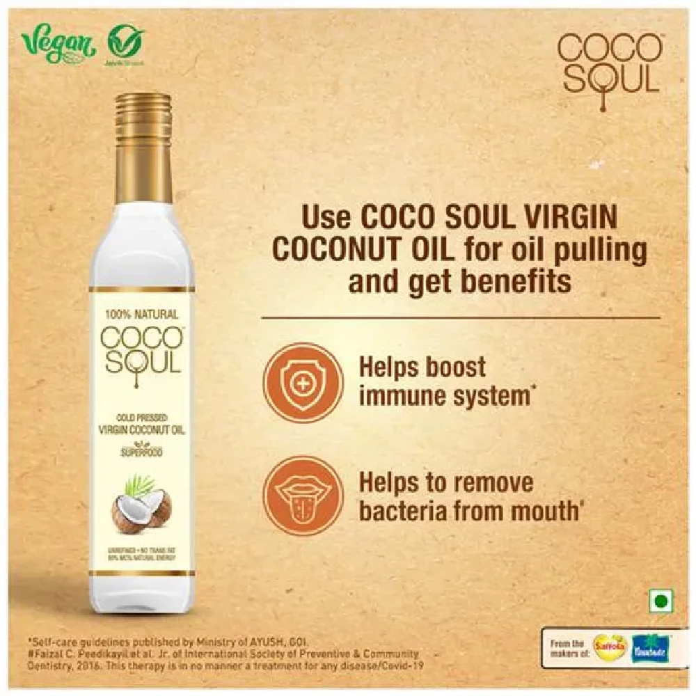 Coco Soul Virgin Coconut Oil - Cold Pressed, Natural, 500 ml-7.webp